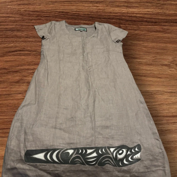 AY LELUM First  Nations linen dress - Picture 1 of 1